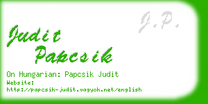 judit papcsik business card